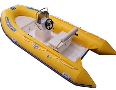 China Fiberglass 12.8 feet 3.9m fiberglass RIB390 inflatable boat hypalon boat with CE mark for sale