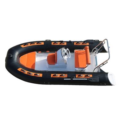 China Fiberglass 12.8 Feet RIB390B Recreational Fiberglass Rib Rigid Inflatable Boat for sale