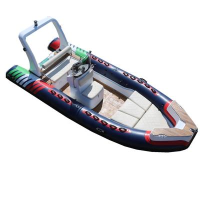 China CE Certified Fiberglass 5.5m Rigid Inflatable RIB Boat China Fiberglass Boat for sale