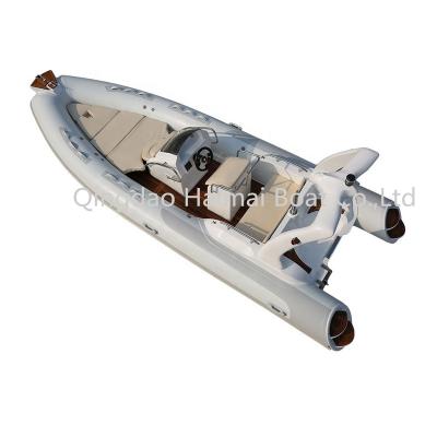 China 19feet 5.8M Rigid Fiberglass Inflatable Boat Recreational Boat Fiberglass Work Boat for sale