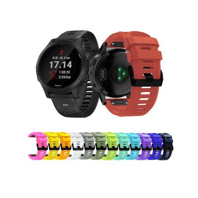 China 2020Hot Sale 26mm Water Resistant Silicone Easy Fit Watch Strap For garmin fenix 5x 6x 6s 5 with Black Buckle Rubber Smart Watch Bands for sale