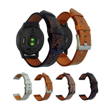 China 22mm Matte Vintage Feeling Leather Strap For Samsung Galaxy S3 Watch 46mm Speed ​​Horse Strap Crazy Huawei Watch 2 Strap Watch Band for sale