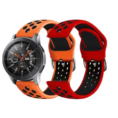 China Rubber Accessories Watch Straps For Samsung Galaxy Watch 46mm R800/Quick Release Gear S3/Gear2 R380 Watch Strap for sale