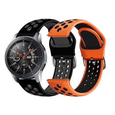 China 2020new factory price rubber watch straps for Samsung galaxy watch 46mm R800 / galaxy watch3 silicone smart watch bands for sale