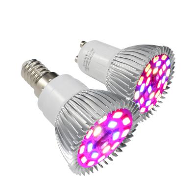 China Other 220V LED Growing Bulb Shell E27 E14 GU10 Aluminum Full Spectrum 18LEDs 28LEDs Growing Lamp For Herbal Medicine Growing for sale