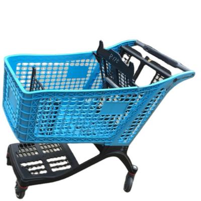 China New Unfolding Style 130L 175L 220L Plastic Shopping Trolley Cart for sale