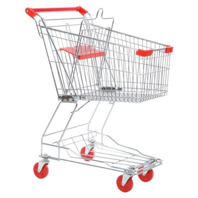 China Unveiling KAIJIA 80L Asian Style TPR Wheel Shopping Trolley Small Capacity Carts With Baby Seat for sale