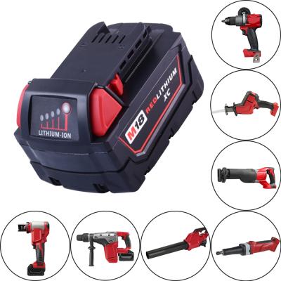 China Machine- The 18volt Lithium Ion Battery Pack 6000mAh Battery For Milwaukees Cordless Drill Driver Drill for sale