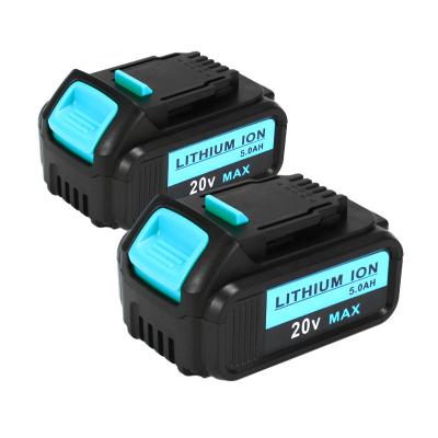 China Machine- 2 Packs of 20V 5.0Ah Rechargeable Lithium Battery for Dewalt Atomic Drill Chainsaw Tools for sale