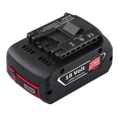 China High Quality Power Tools BAT610 18V 3000mAh Rechargeable Battery For Bosch Li-ion Battery Pack Cordless Drill for sale