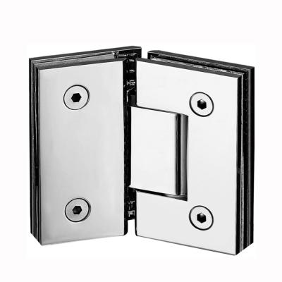 China Easy Installation Adjust 135 Degree Shower Room Wall Invisible Double Action Spring Inset On Glass Door Hinge for sale