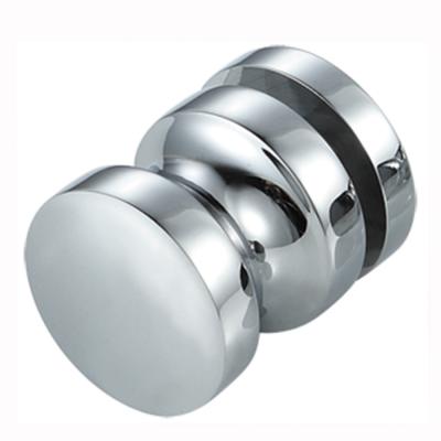 China Single Sided Fit Brass Door Shower Glass Door Chrome Handle Knobs And Pulls for sale