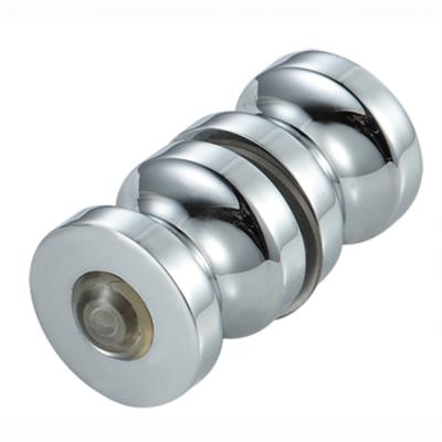 China Circular Door Bathroom Door Groove Chromed Two Way Handle Knob for sale