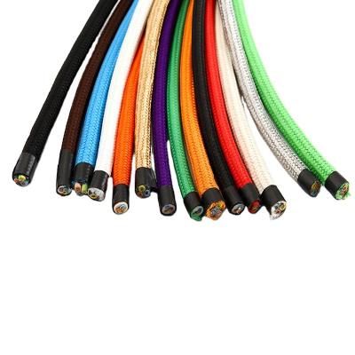 China ce/vde aerial /saa/cul certificated braided wire textile cable cotton ties fabric copper electrical wire electrical cable for sale