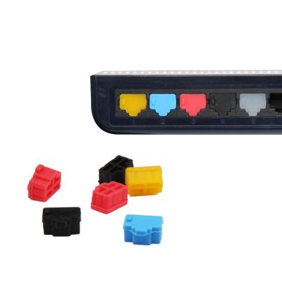 China High quality RJ45 dust cover wholesale price ethenet silicone rubber cover dust plug cover cap for rj45 female jack custom packing for sale