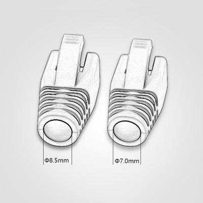 China Need Installation Colorful Soft 1000pcs/bag Plastic Ethernet RJ45 Cable Connector (7.0mm, 8.0mm) Trunk Does Not Cover Grommet Boots for sale