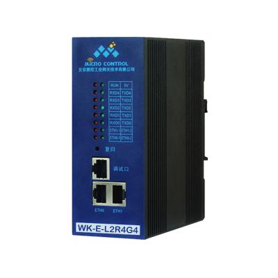 China WECONFIG industrial gateway IoT communications management intelligent machine rs232/485 by data acquisition to Ethernet WK-E-L2R4G4 for sale