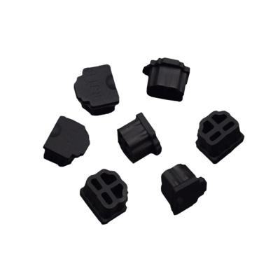 China Reliable silicone supplier black silicone rubber dust plug cover cap for jack rj11 female for sale