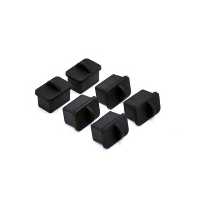 China For SFP Protective Silicone Anti-dust High Quality Durable Black Socket Cover For Unused SFP&SFP+ for sale