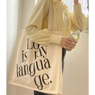 China Fashionable and fashionable eco-friendly at low prices boxy cotton canvas tote bag for sale