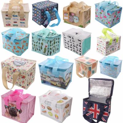 China Custom Insulated Beer Cooler Laminated Full Color Print PP Woven 6 Box Cooler Bag for sale