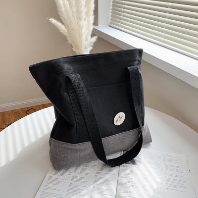 China High Quality Multicolor Eco-friendly Printing Tote Bags Reusable Cotton Grocery Canvas Handbags Men Women Eco Foldable Shopping Bag for sale