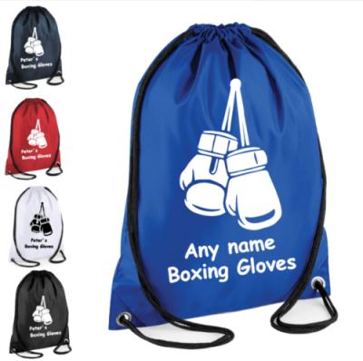 China Travel Bag Personalized Drawstring Bag Boxing Gloves Training School Kit Sports Girls Boys for sale