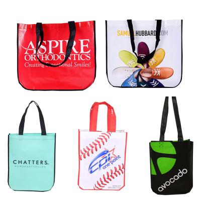 China Large Multi Color Aspire Red Laminated Gym Tote Lululemon Shopping Bag Promotional Lulu Lemon Tote Bag for sale