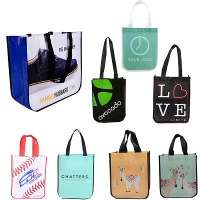 China Multi Color Designer Reusable Custom Laminated PP Lululemon Non Woven Shopping Bag for sale