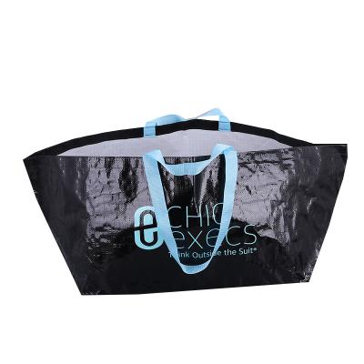 China Frakta Extra Large Multi Color Reusable Main Line Packing Storage Luxury Black PP Woven Shopping Bags For Care Bulk Items for sale