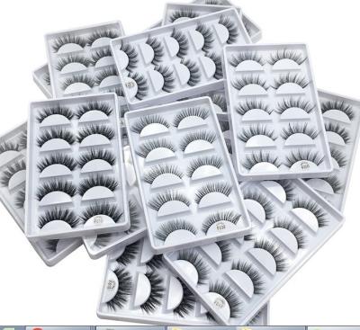 China Natural Soft Eyelash Set 5in1 Wholesale 3d Eyelashes False Mink Lashes With Private Label for sale