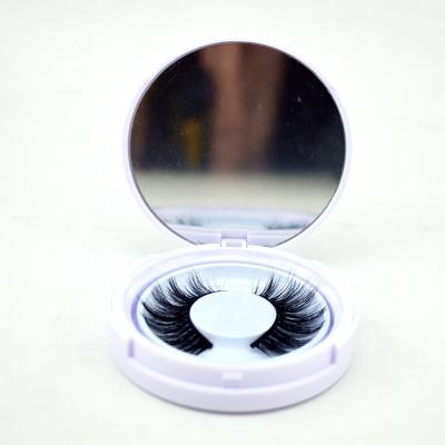 China Long Butterfly Lashes Case Natural Private Label Eyelash Packaging Lashbox With Mirror for sale