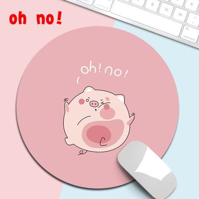 China Cute round trumpet cute round mouse pad girl cartoon student notebook desk computer desk mat table mat for sale