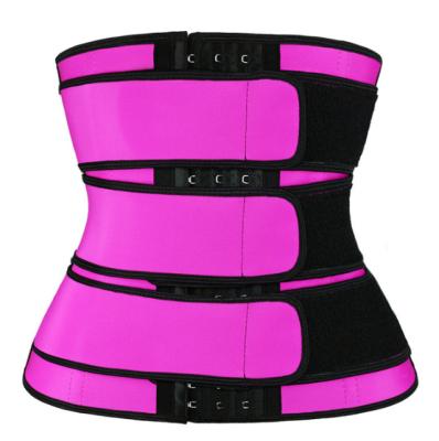 China Daily Life + Sports 2021 Most Fashionable Neoprene Waist Trimmer Belt Neoprene Waist Trainer With 3 Belts for sale