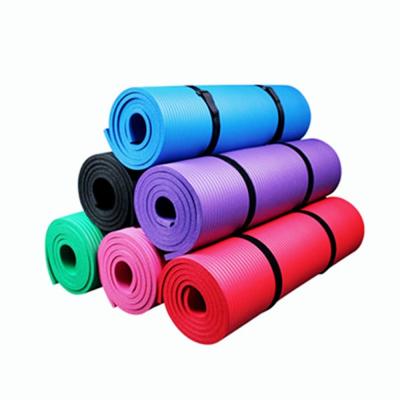 China Customsized 10mm thick and lengthened nbr yoga mat sports fitness non-slip odorless mat factory wholesale direct sales for sale