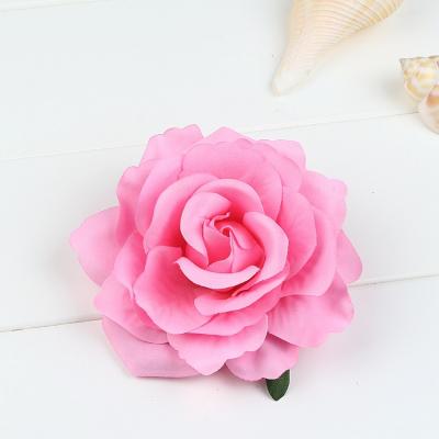 China Silk Flower Wall Making 11cm Silk Rose Flower Heads For Wedding Decoration for sale