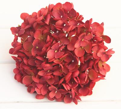 China Wholesale 25 Colors Silk Hydrangea Artificial Flower Head For Wedding Home Decoration Flower Wall for sale