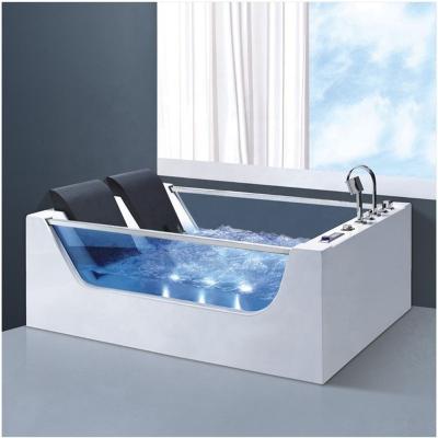 China Eco-friendly Acrylic Badewanne idromassaggio vasca freestanding white massage bathtub Great price for 2 person for sale