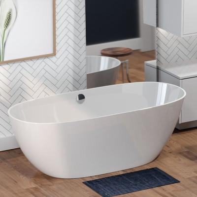 China Eco-Friendly Fashion Designed Modern Luxury White Badewanne Bathtub Acrylic Freestanding Swirl Bathtub for sale