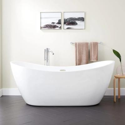 China Resin Free Ship Shaped Acrylic Bathtub Bathroom Tubs Large Freestanding Bathtub for sale