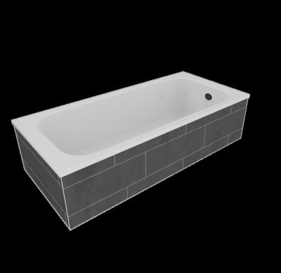 China Modern Solid Outdoor Acrylic Freestanding Bathtub Simple Design Style Artificial Bathtubs for sale