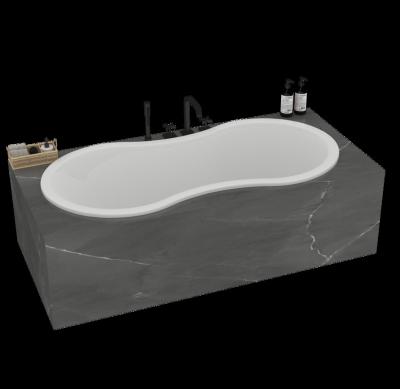 China Modern Freestanding Acrylic Whirlpool Bathtub Comfortable Massage Freestanding Bathtub Brands for sale