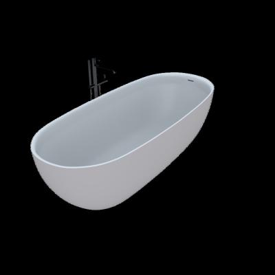 China Stone Free Elliptical Artificial Bathtub Customization Free Standing Soaking Tubs for sale