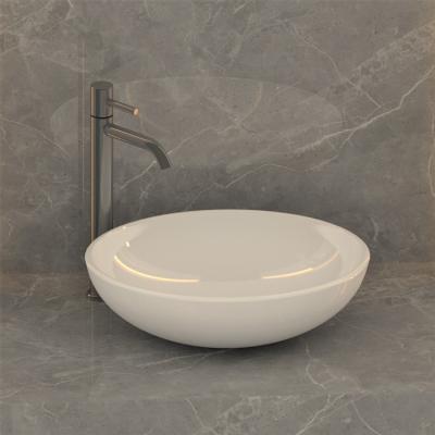 China Luxury Modern White Artificial Marble Lavabo Lavabo Basin Basin Marble Wash Basins for sale