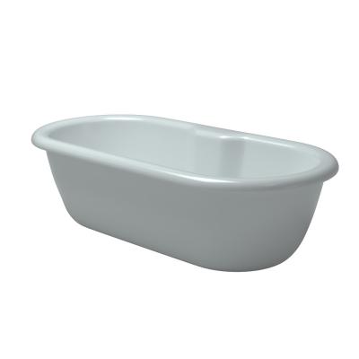 China Fashion Design Embedded Modern Elliptical Embedded Acrylic Twin Bathtub 180*75 Long for sale