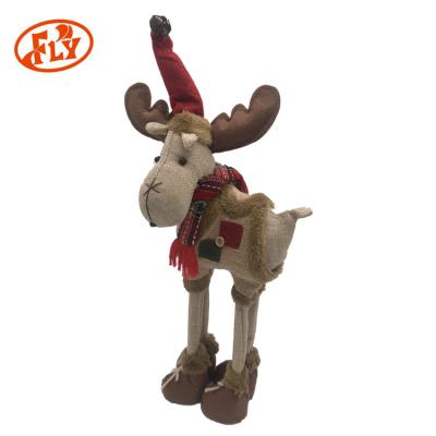 China Christamas Home Decoration Christmas Stuffed Plush Toy Moose Desk For Christmas Decoration for sale