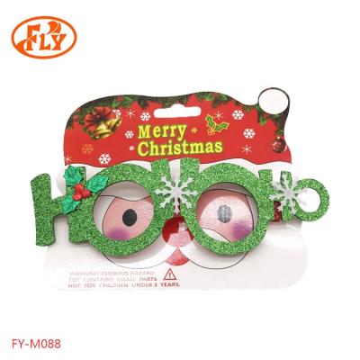 China Christamas Home Decoration HO HO HO! Hot Selling Festival Glasses Christmas Halloween Party Kids Plastic Glasses for sale