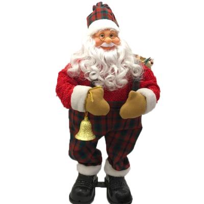 China Christamas House Decoration Moving Santa Clause Electrical Santa Singing Santa with Bells and Gloves for sale