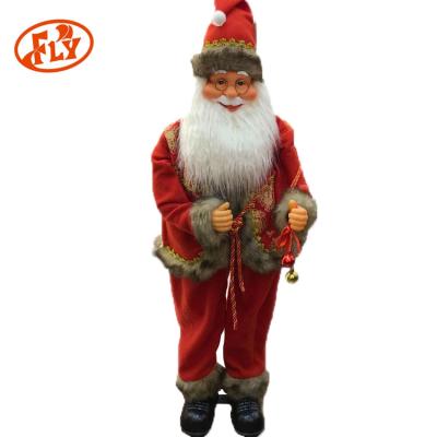 China Christamas Home Decor Christmas Gift Adjust Santa Claus With Plush Cloth And Volume Musical Colorful Balls for sale