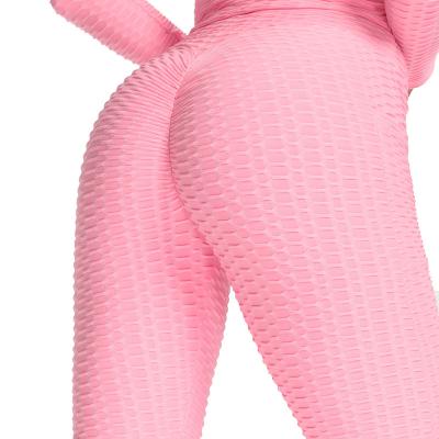 China Anti Wrinkle Women Waist Yoga Pants Tummy Control Slim Booty Cuffs With Pocket Workout Butt Lift Running Tights for sale